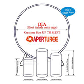 Aperturee Circle Rainbow Unicorn Flower Happy Birthday Backdrop